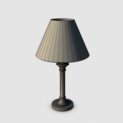 Table Lamp Low-poly 3D model_5