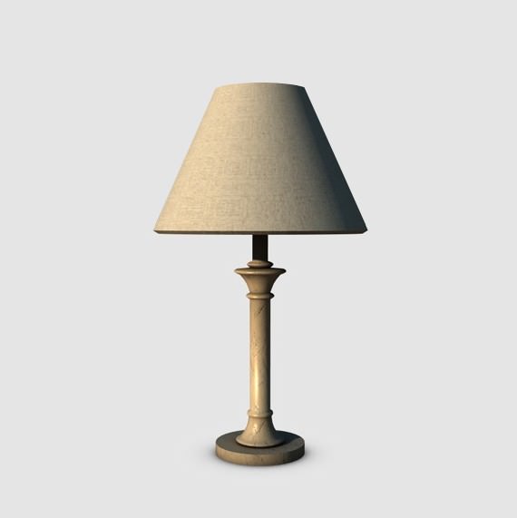 Table Lamp Low-poly 3D model_1