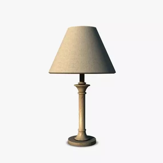 Table Lamp Low-poly 3D model_0