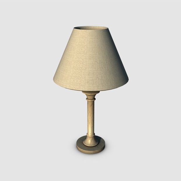 Table Lamp Low-poly 3D model_2