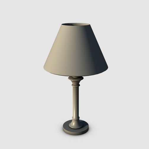 Table Lamp Low-poly 3D model_4