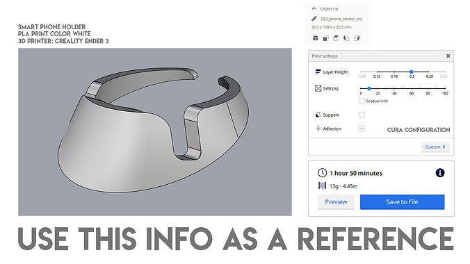 Smartphone Holder Free 3D print model