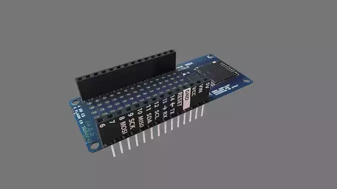 Arduino Mkr Mem Shield Circuit Board Low-poly 3D model