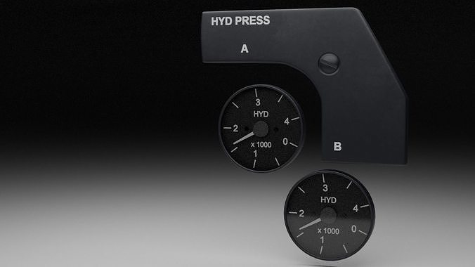 F16 Hydraulic Pressure Gauges 3D model