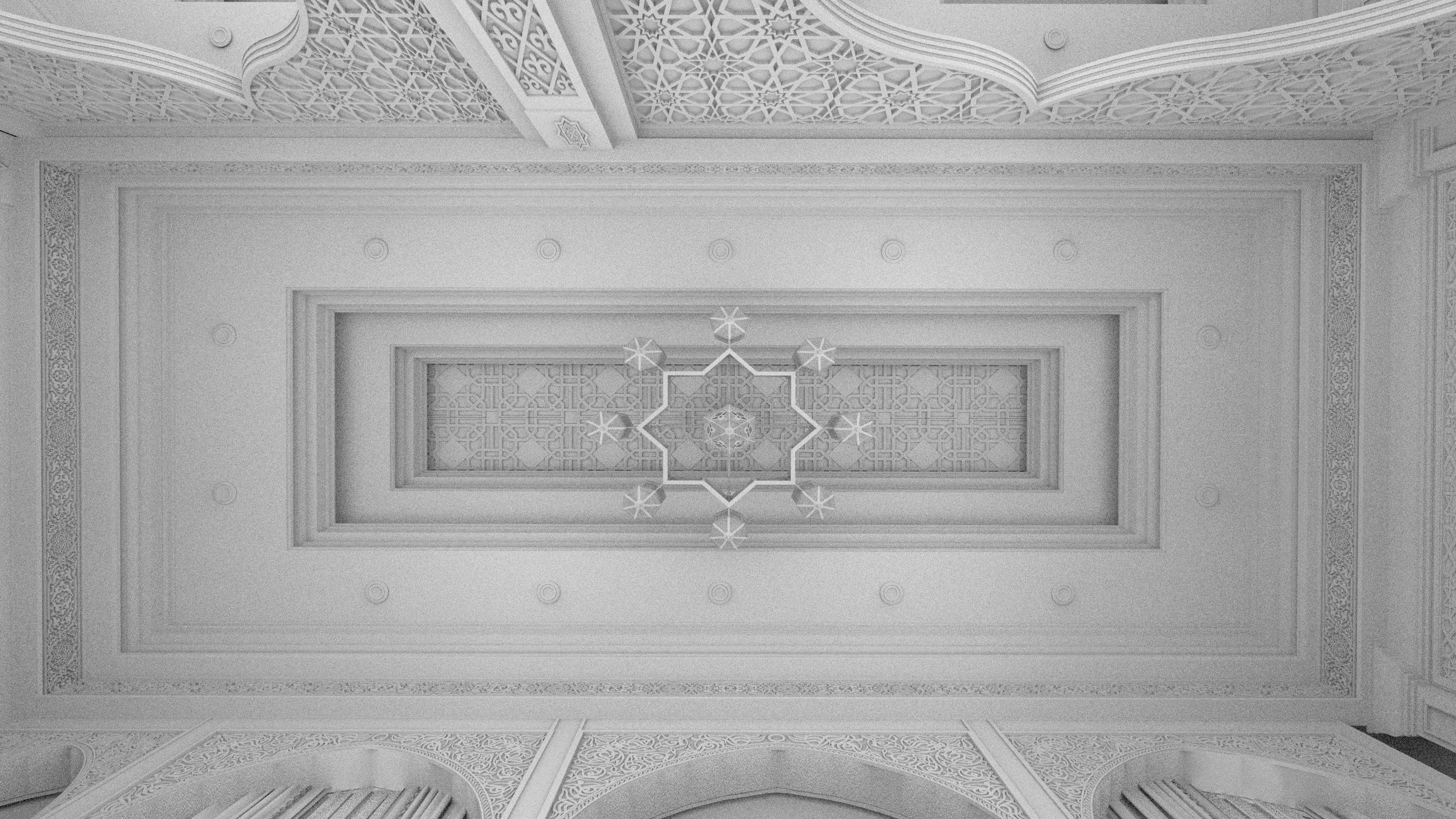 islamic arabic moroccan ceiling light Low-poly 3D model_4