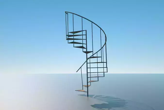 Spiral Stairs Free 3D model