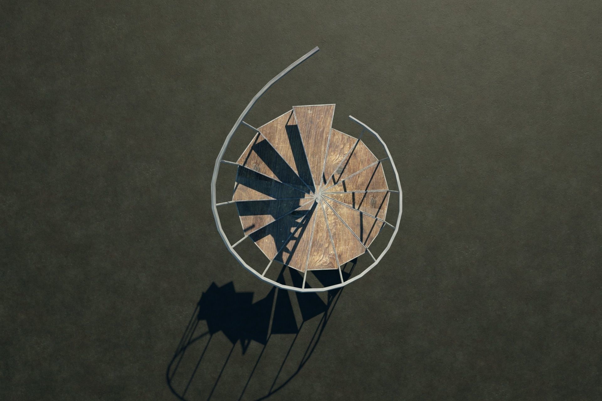 Spiral Stairs Free 3D model_3