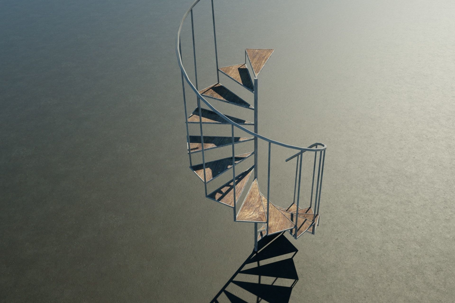Spiral Stairs Free 3D model_1