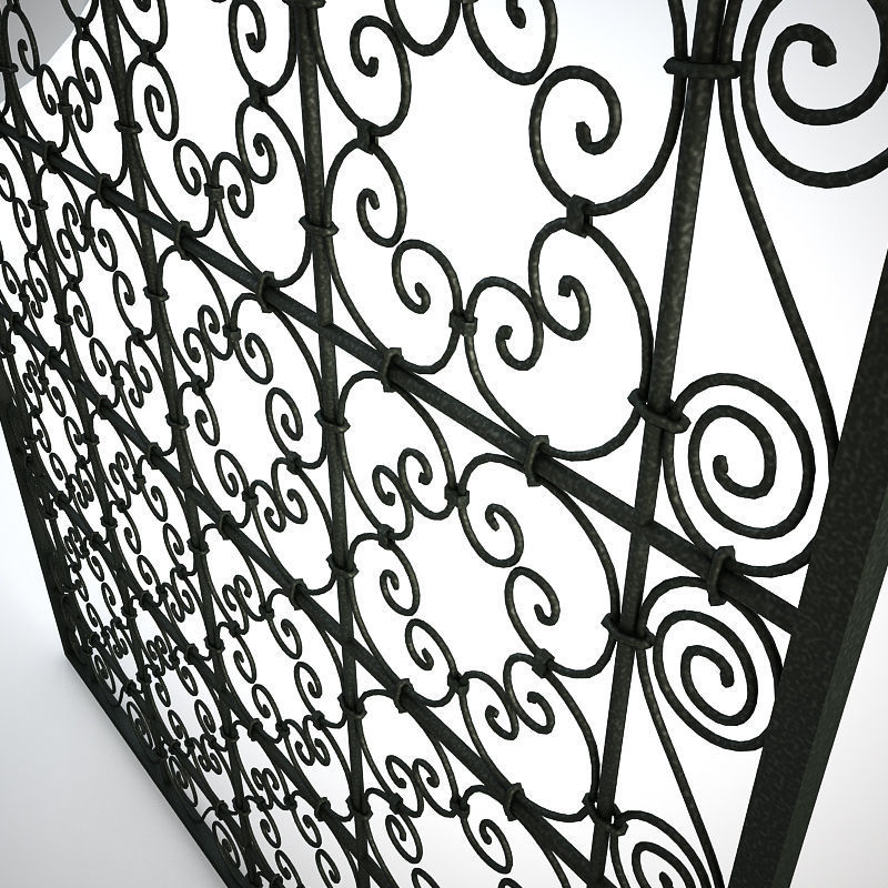 Ornamental Arab Grate 3D model_1