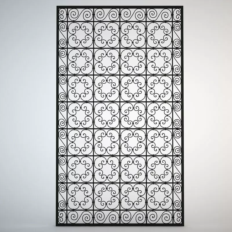 Ornamental Arab Grate 3D model_0