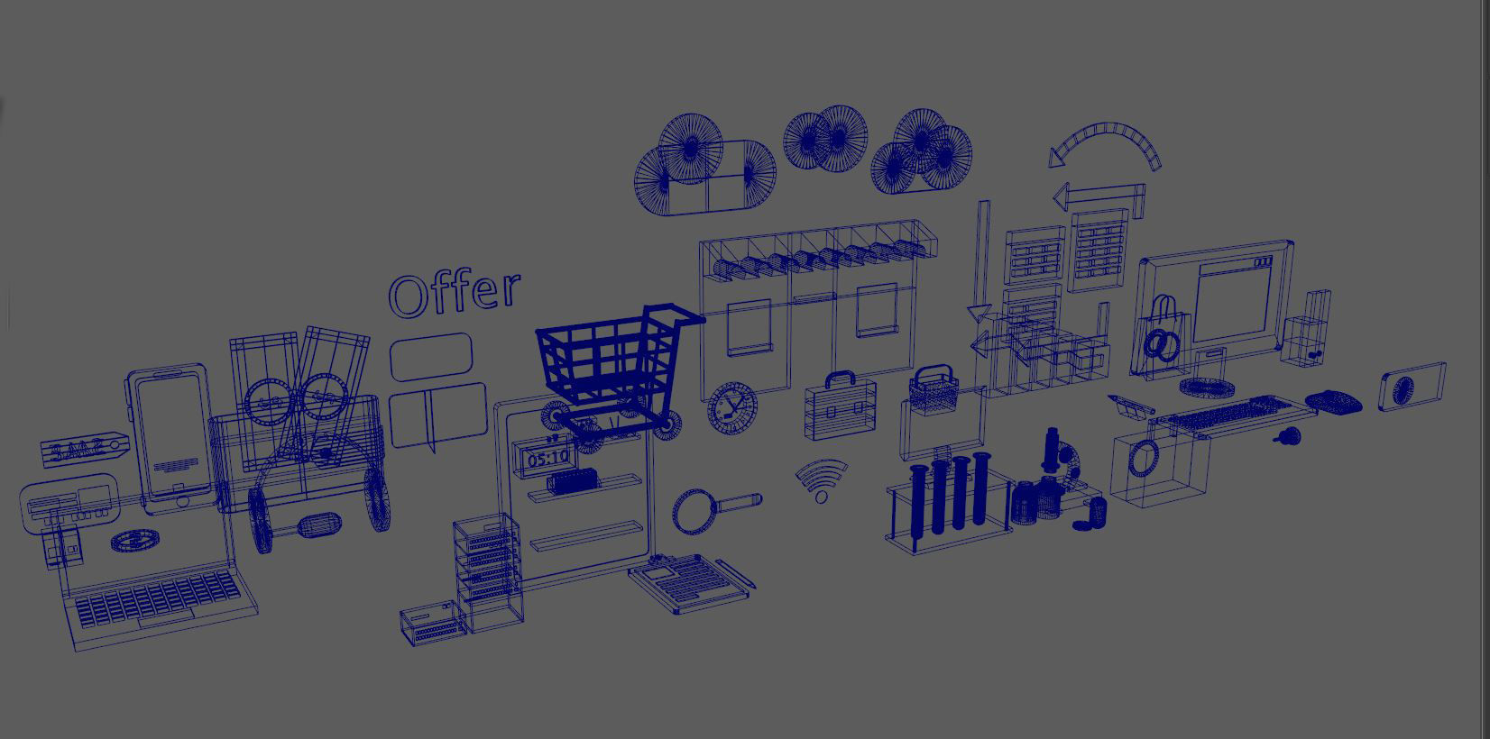 2d 3d graphic elements  3D model_7