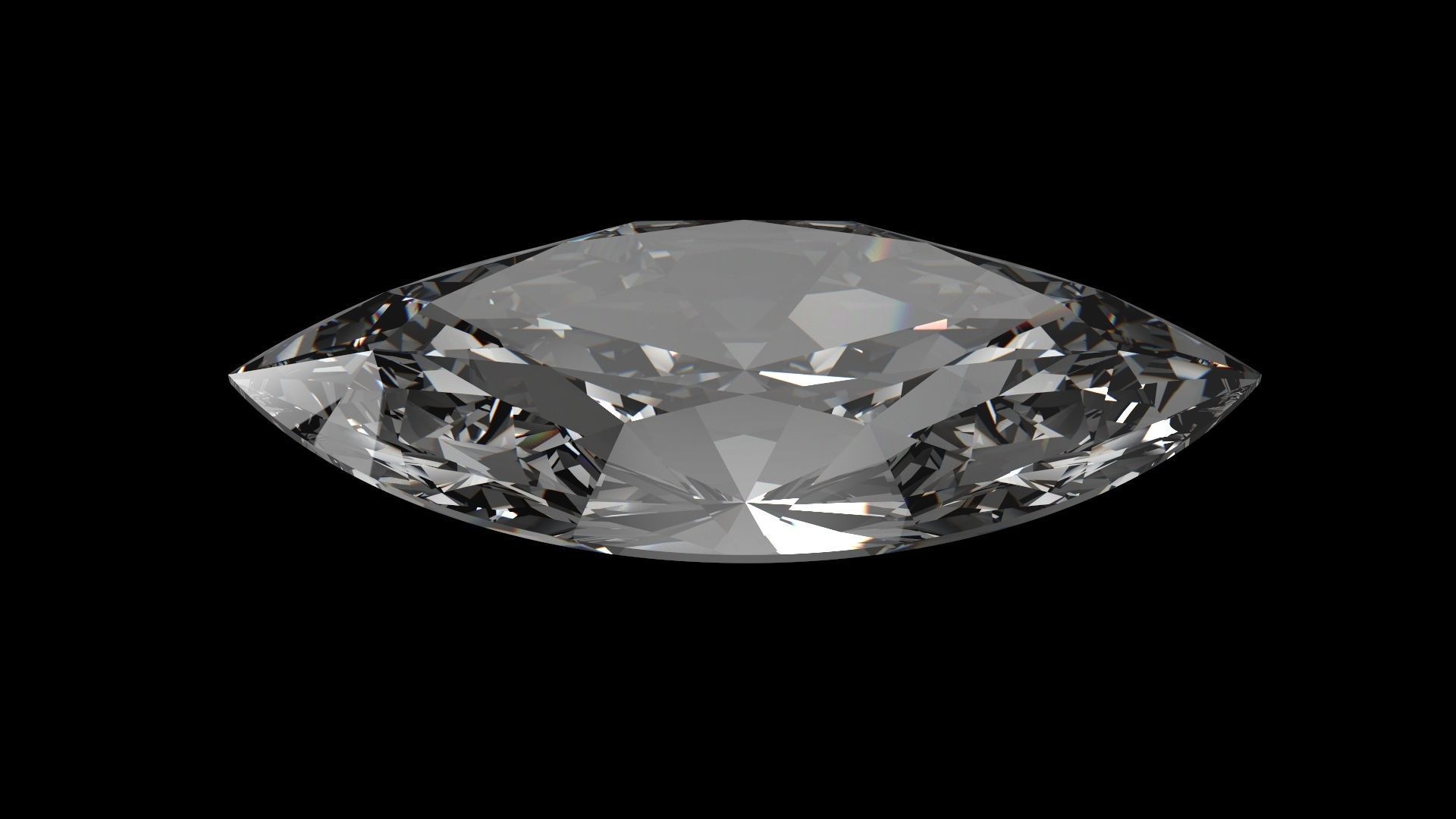 Diamond Marquise Different Sizes 3D model_3