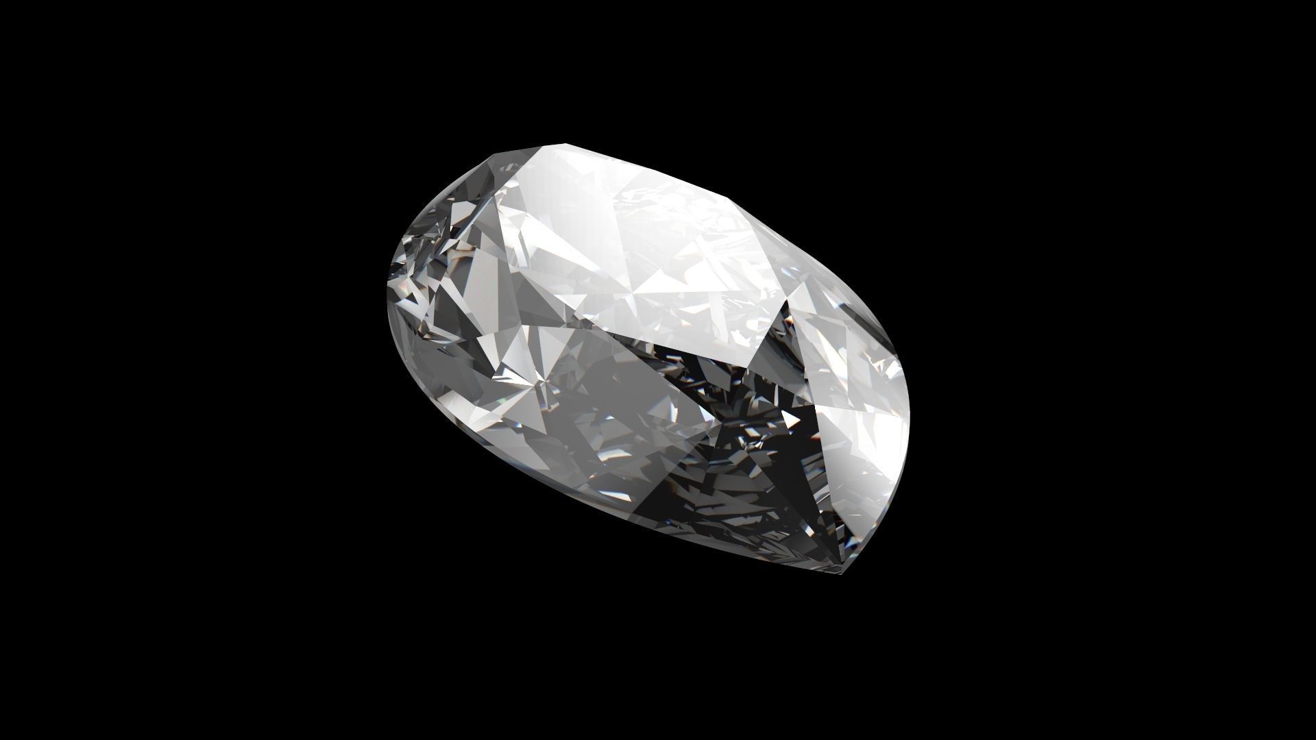 Diamond Marquise Different Sizes 3D model_2