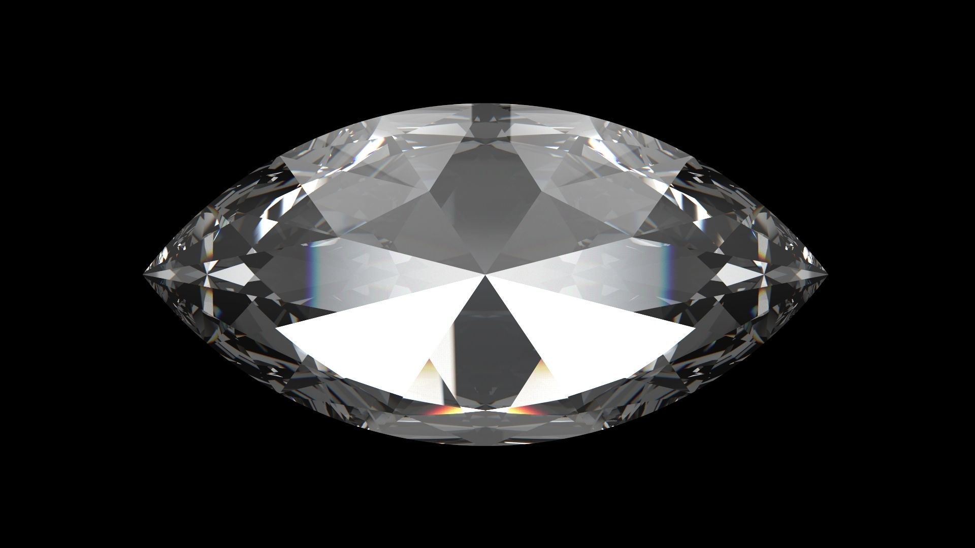 Diamond Marquise Different Sizes 3D model_5