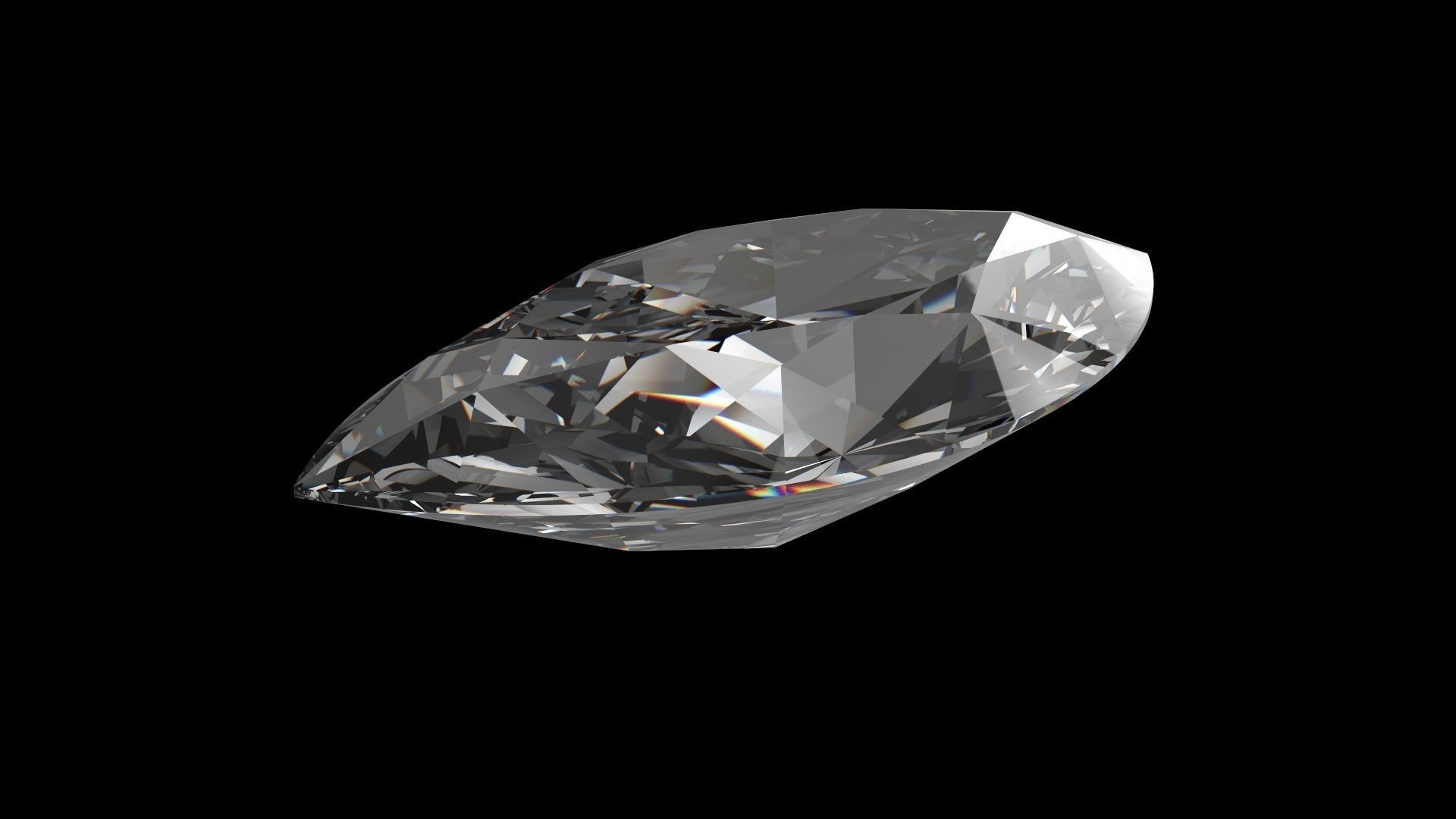 Diamond Marquise Different Sizes 3D model_6