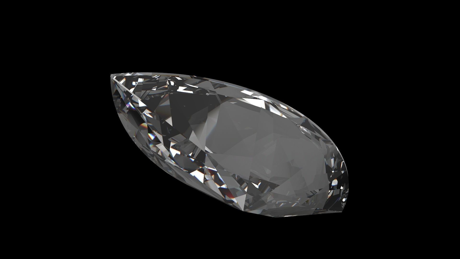 Diamond Marquise Different Sizes 3D model_4