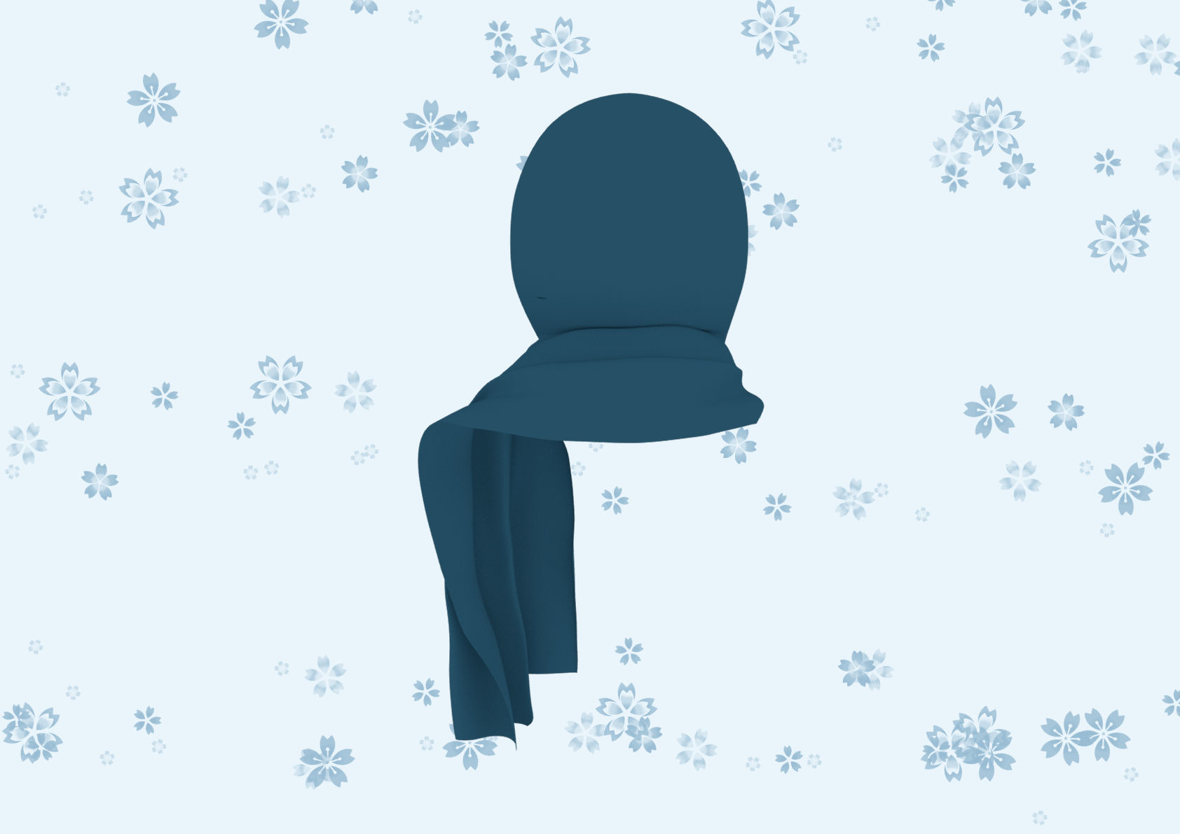 Hijab Model 5 muslim woman wearing scarf 3D model_5