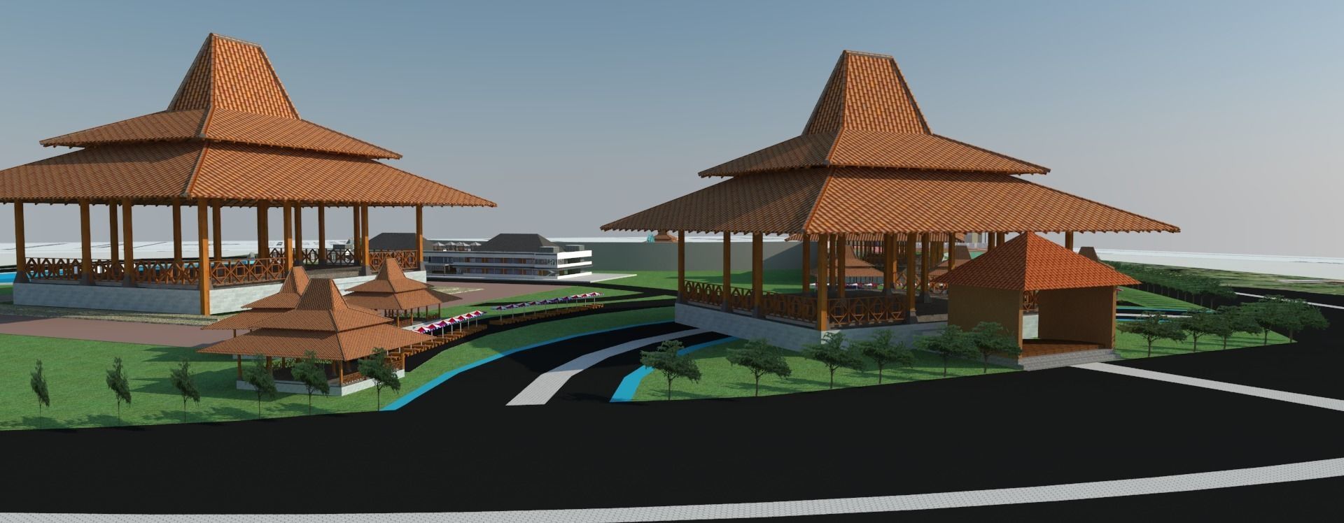 3d tourist area 3D model_8