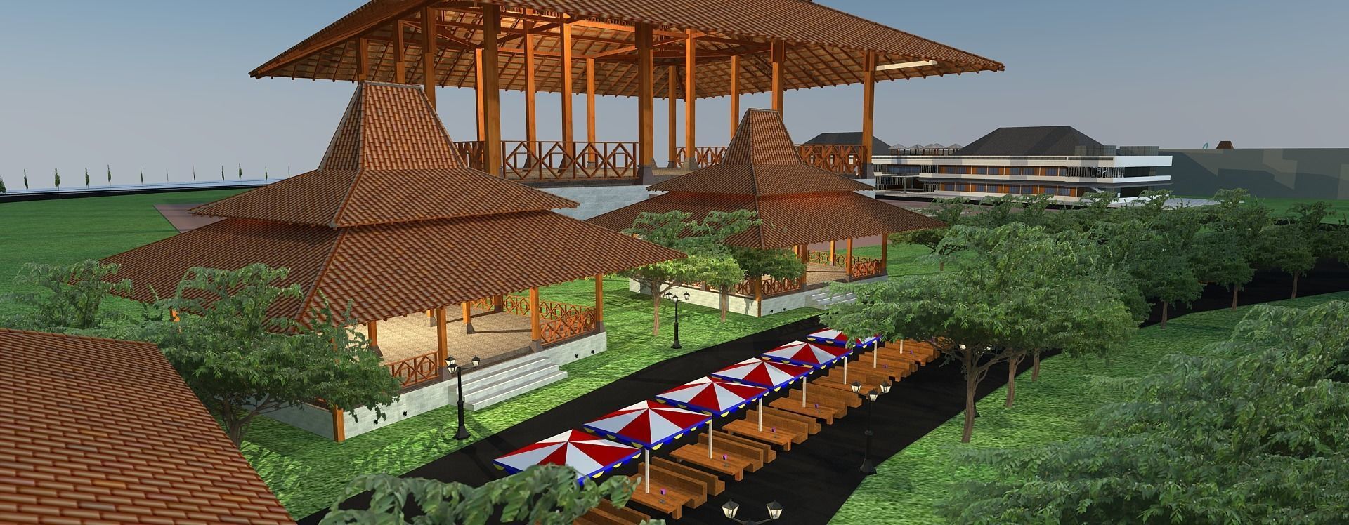 3d tourist area 3D model_17