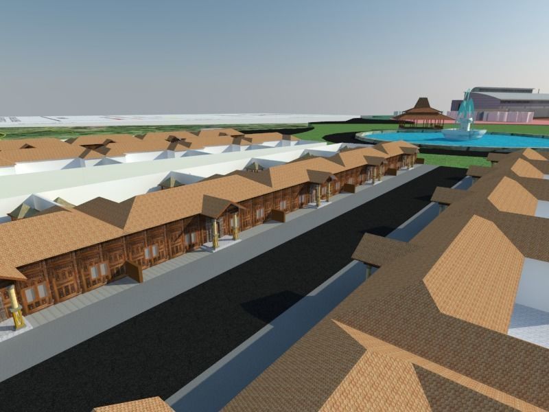 3d tourist area 3D model_3