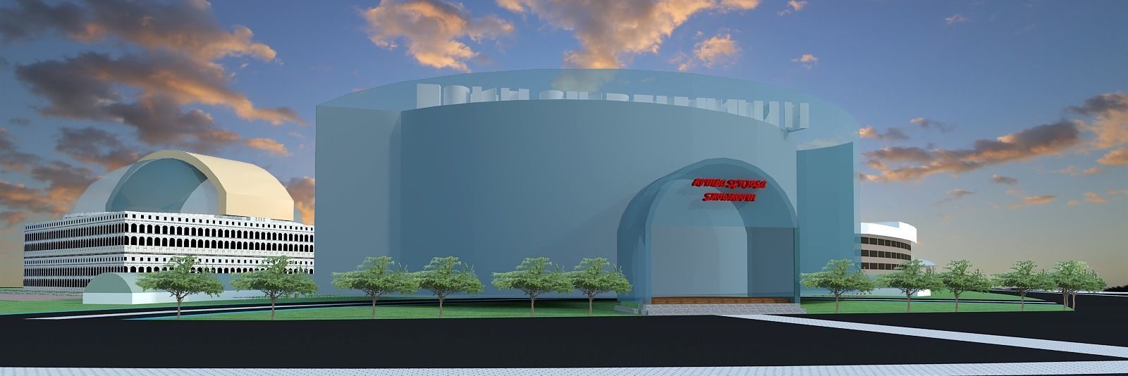 3d tourist area 3D model_2