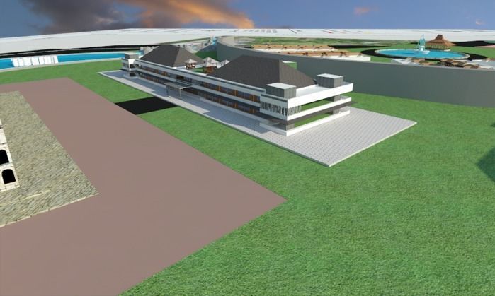 3d tourist area 3D model_5