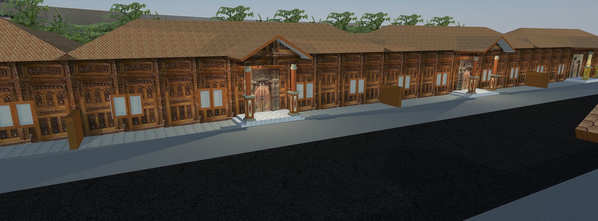 3d tourist area 3D model_14