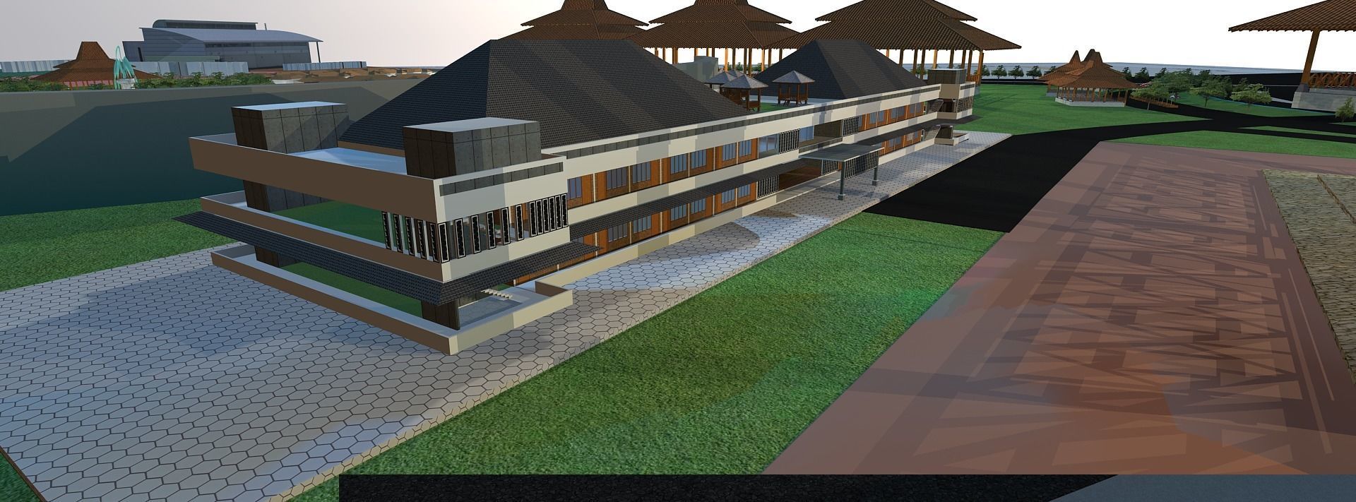 3d tourist area 3D model_11