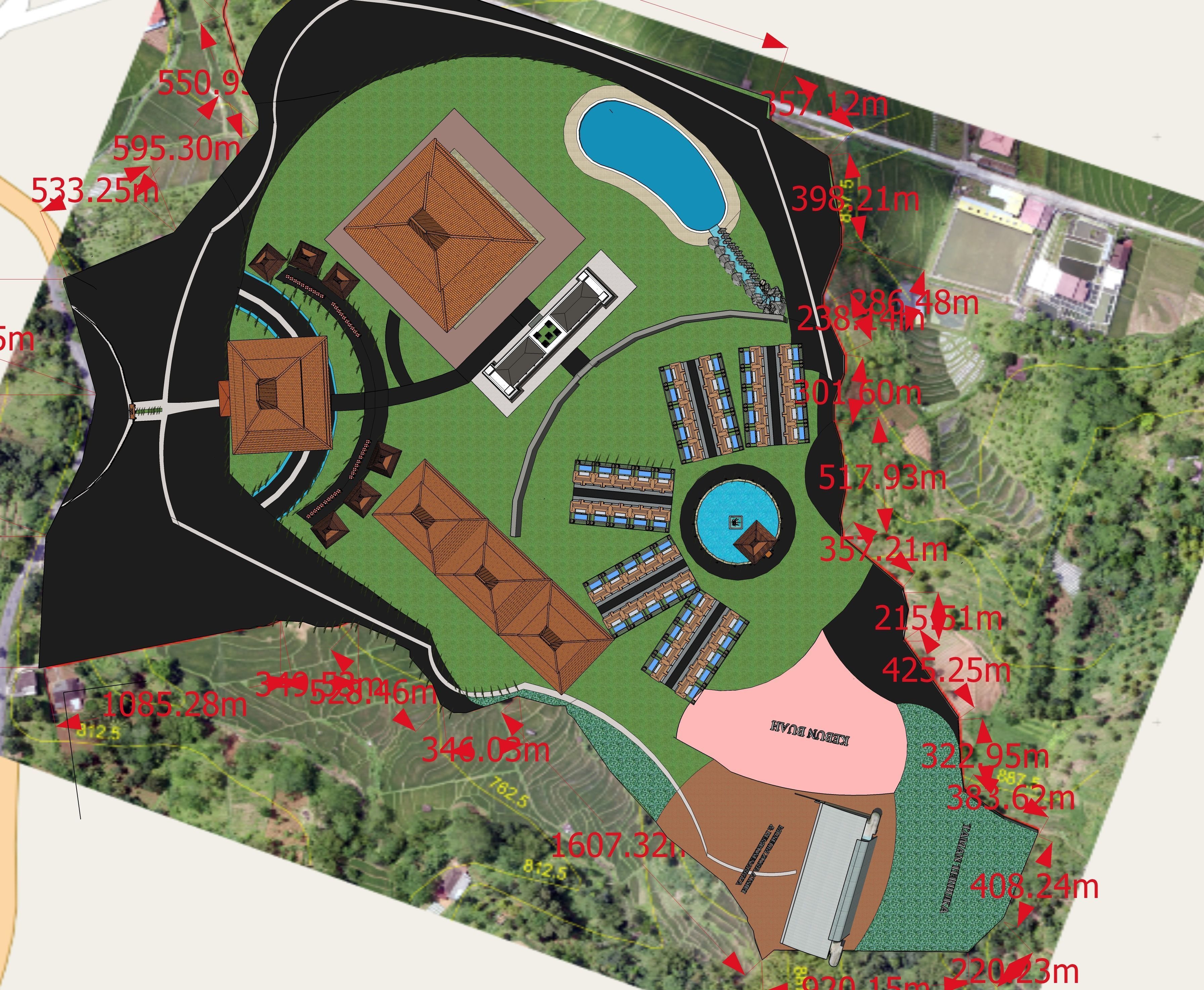 3d tourist area 3D model_7