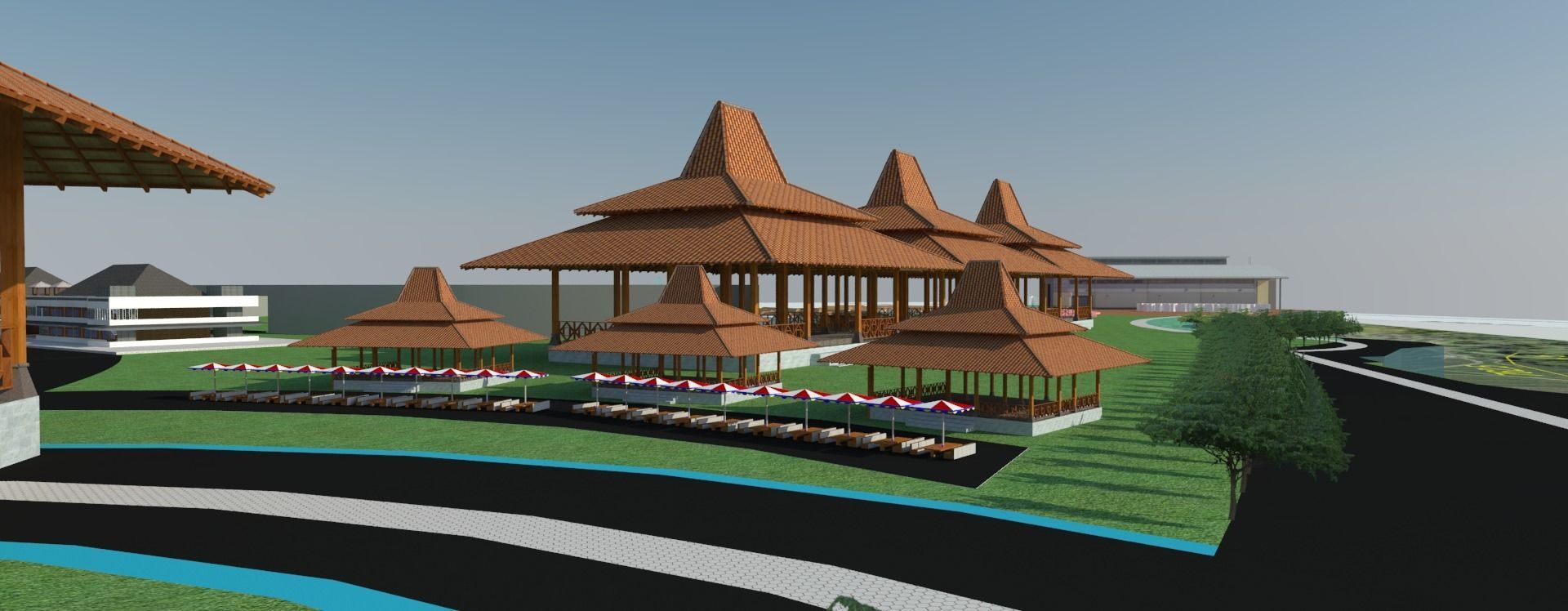 3d tourist area 3D model_12