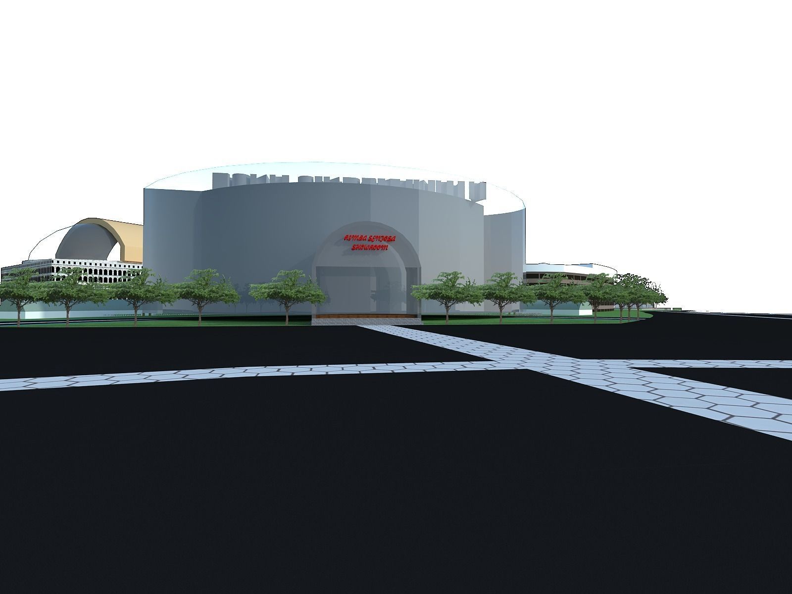 3d tourist area 3D model_6