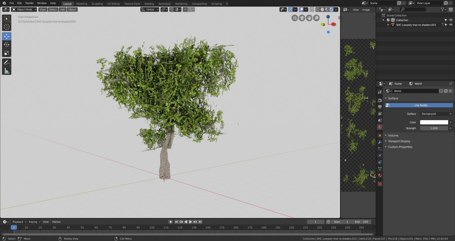 Lowpoly 3D Tree faces trs Low-poly 3D model_7