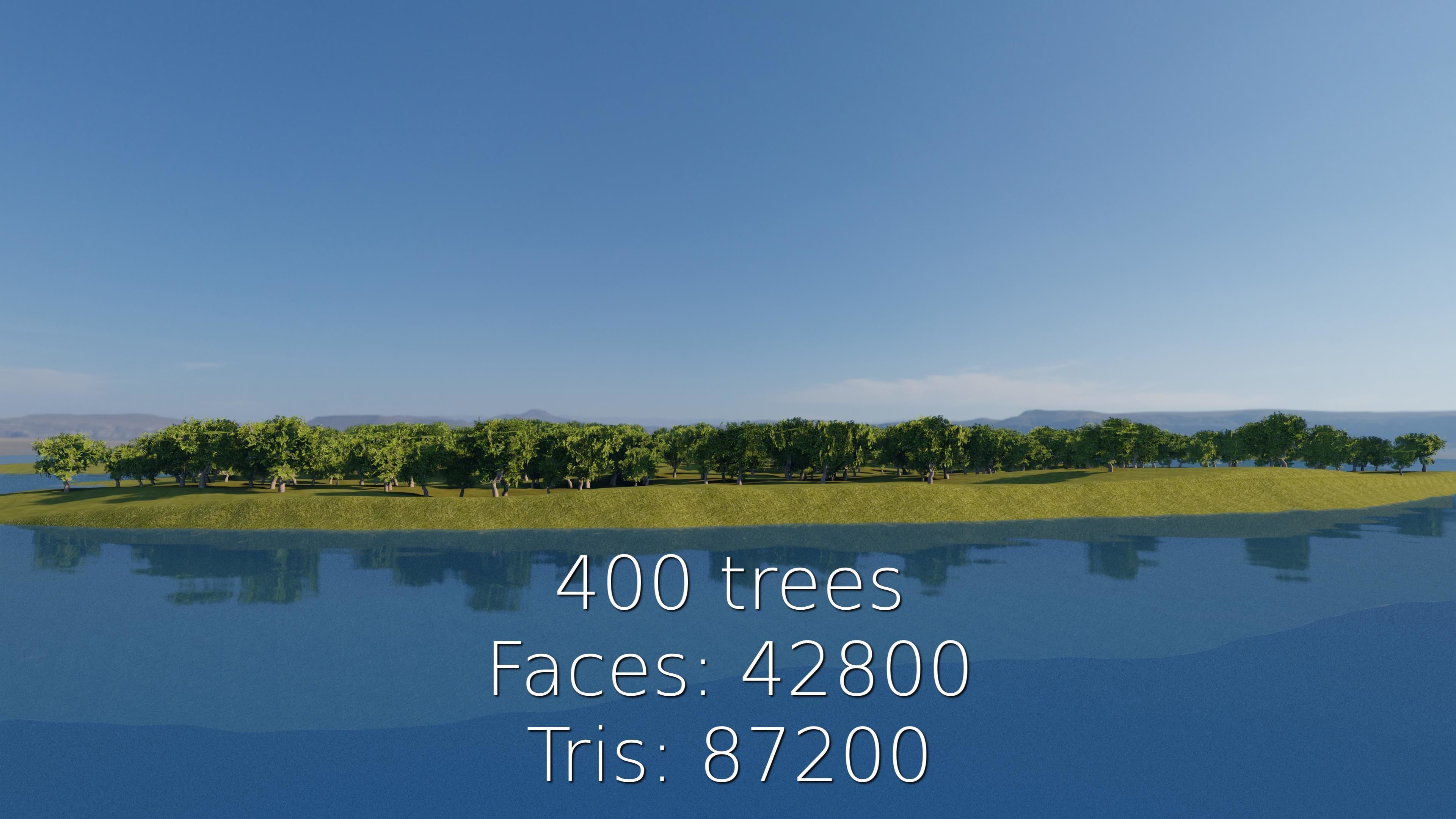 Lowpoly 3D Tree faces trs Low-poly 3D model_2