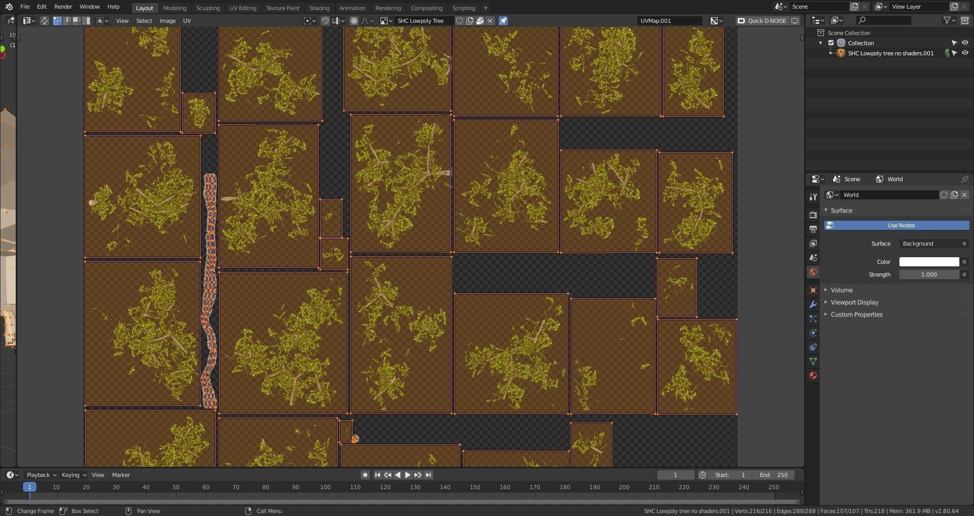 Lowpoly 3D Tree faces trs Low-poly 3D model_9