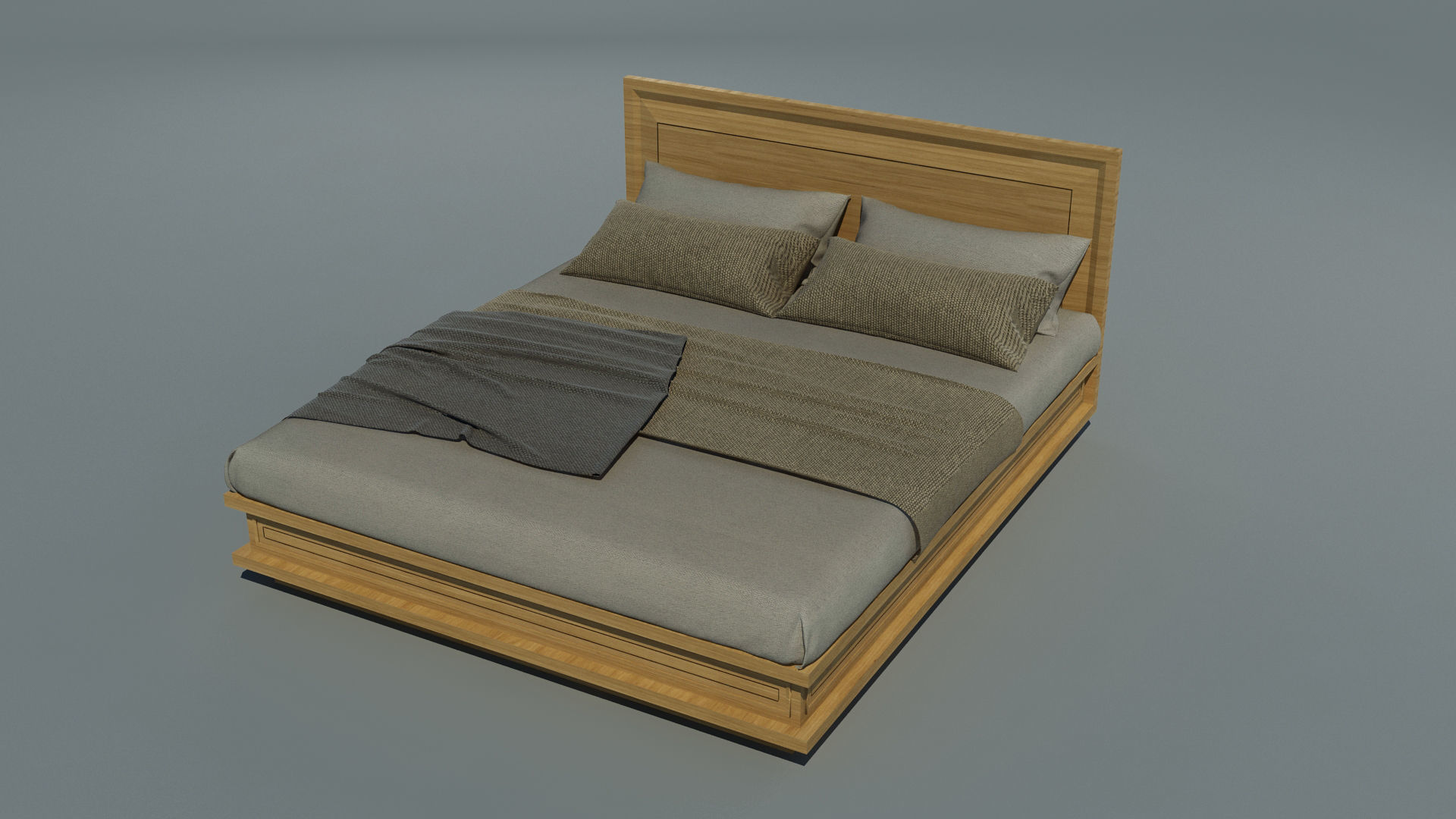 Bed 001 Free 3D model_4