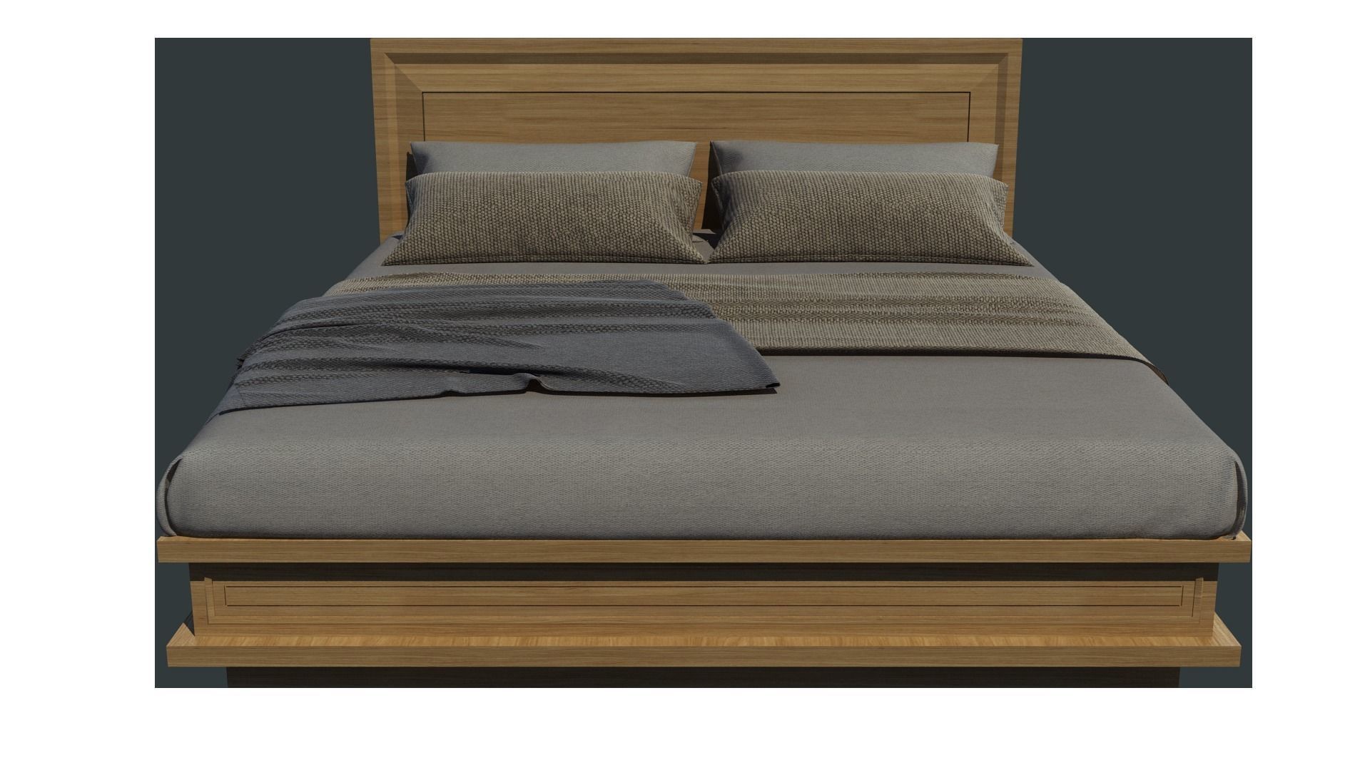 Bed 001 Free 3D model_1