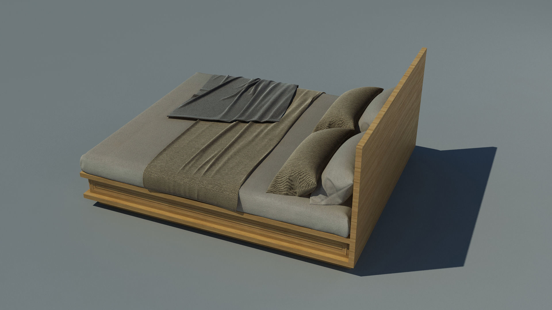 Bed 001 Free 3D model_3