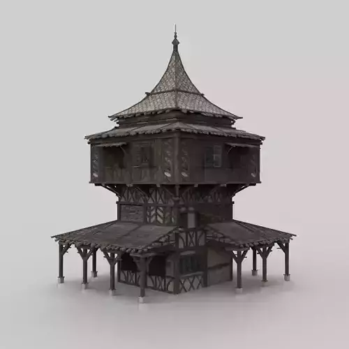 Medieval house fantasy 09  Low-poly 3D model