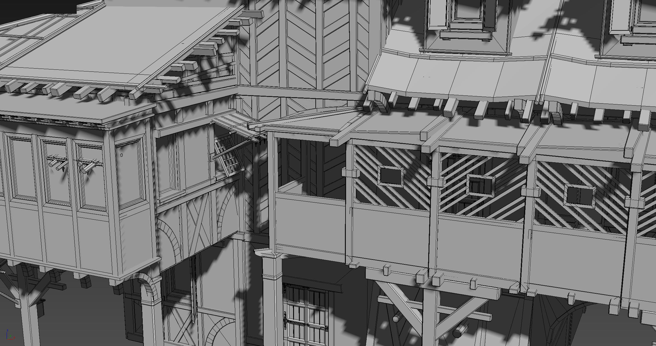 Medieval house fantasy 12 Low-poly 3D model_8