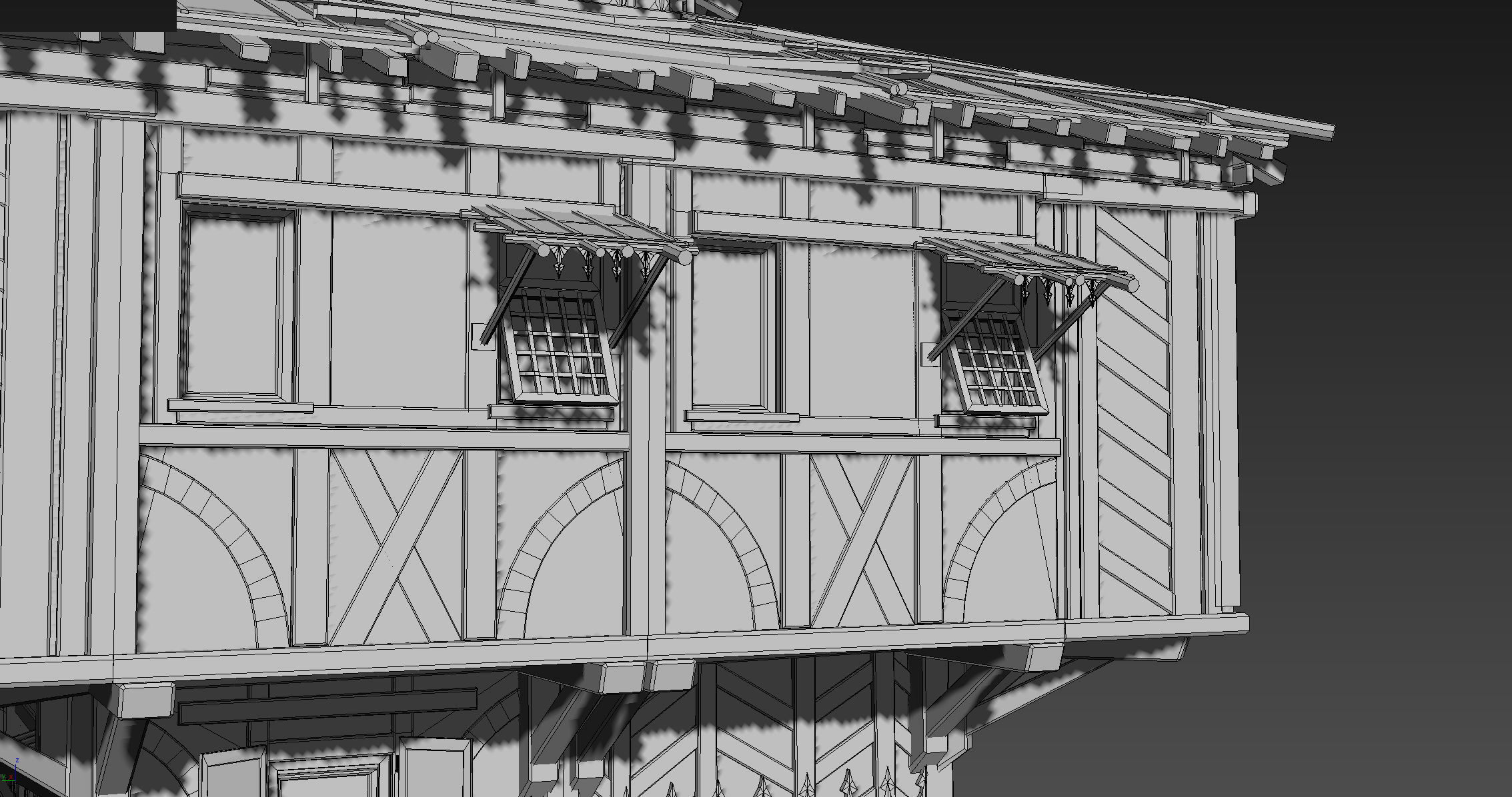 Medieval house fantasy 15 Low-poly 3D model_7