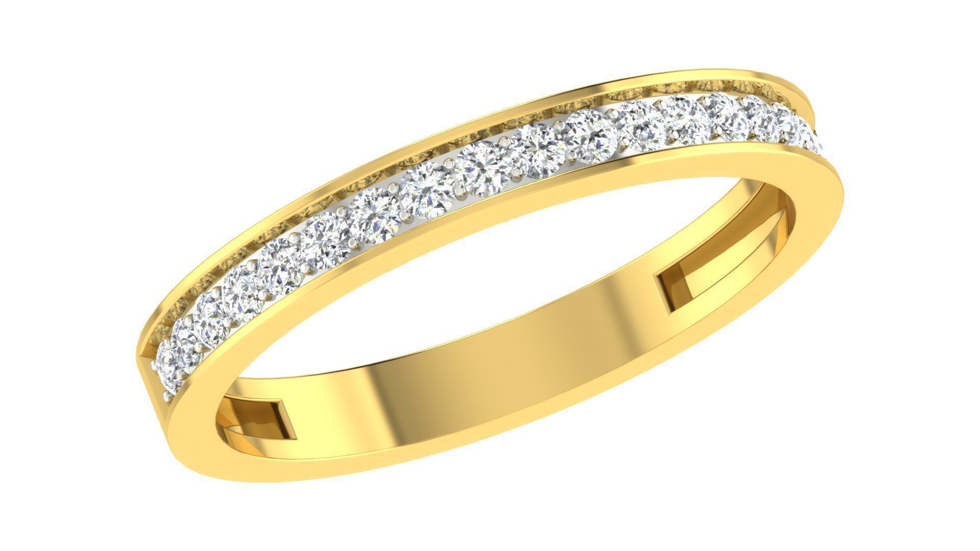 Couple Band Ring 3dm stl render detail 3D print model_1