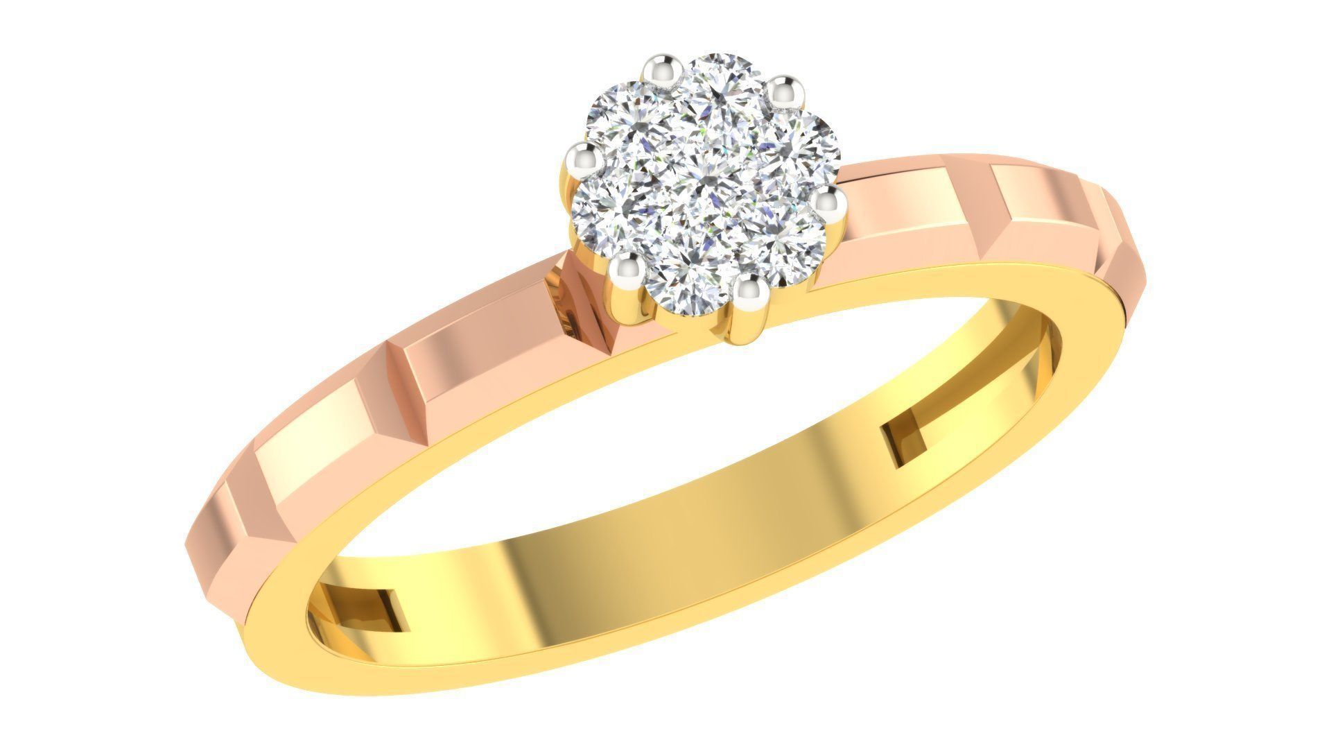Couple Band Ring 3dm stl render detail 3D print model_5
