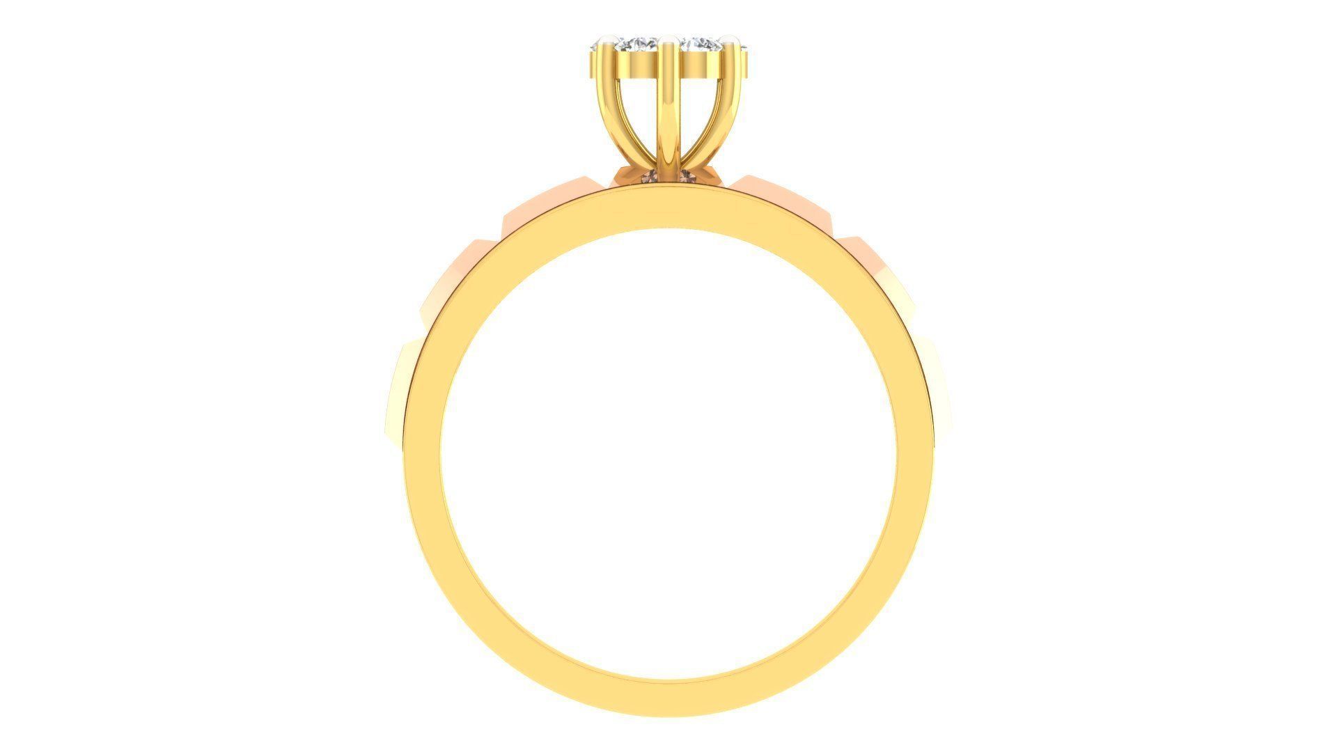 Couple Band Ring 3dm stl render detail 3D print model_6