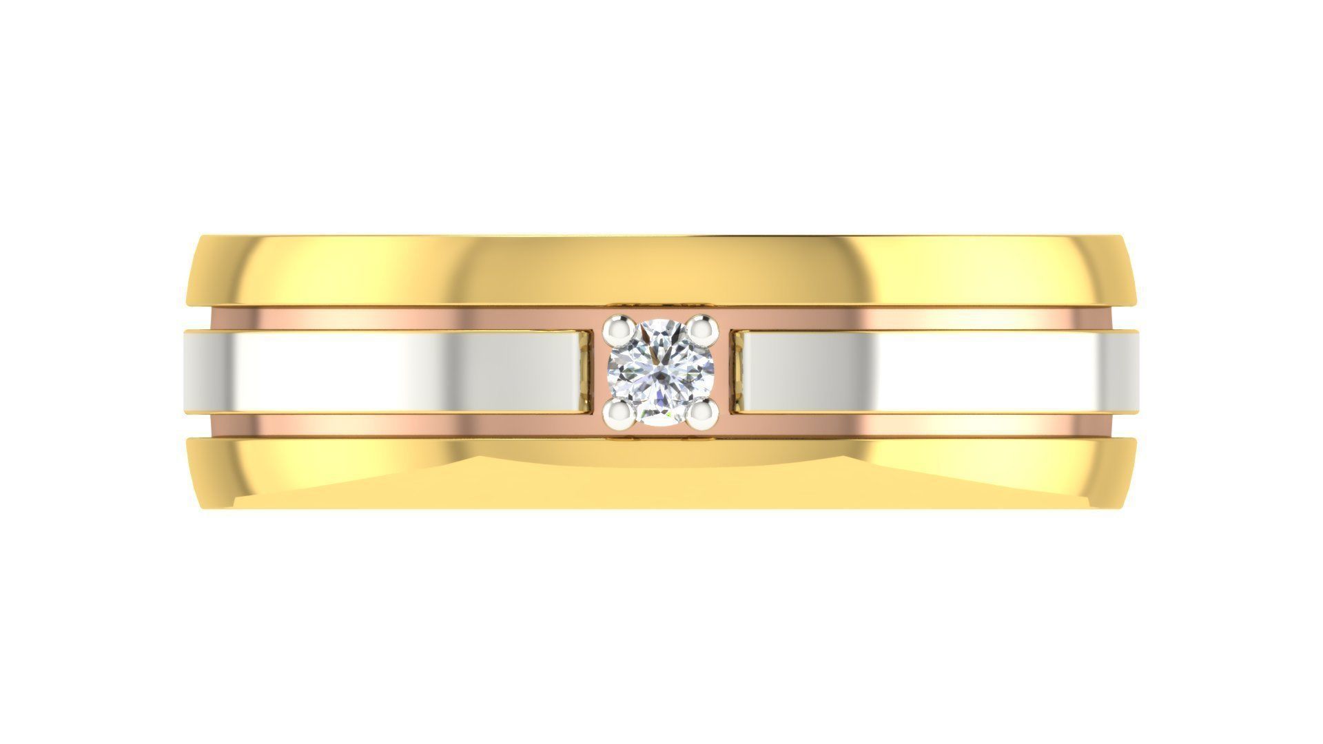 Couple Band Ring 3dm stl render detail 3D print model_8