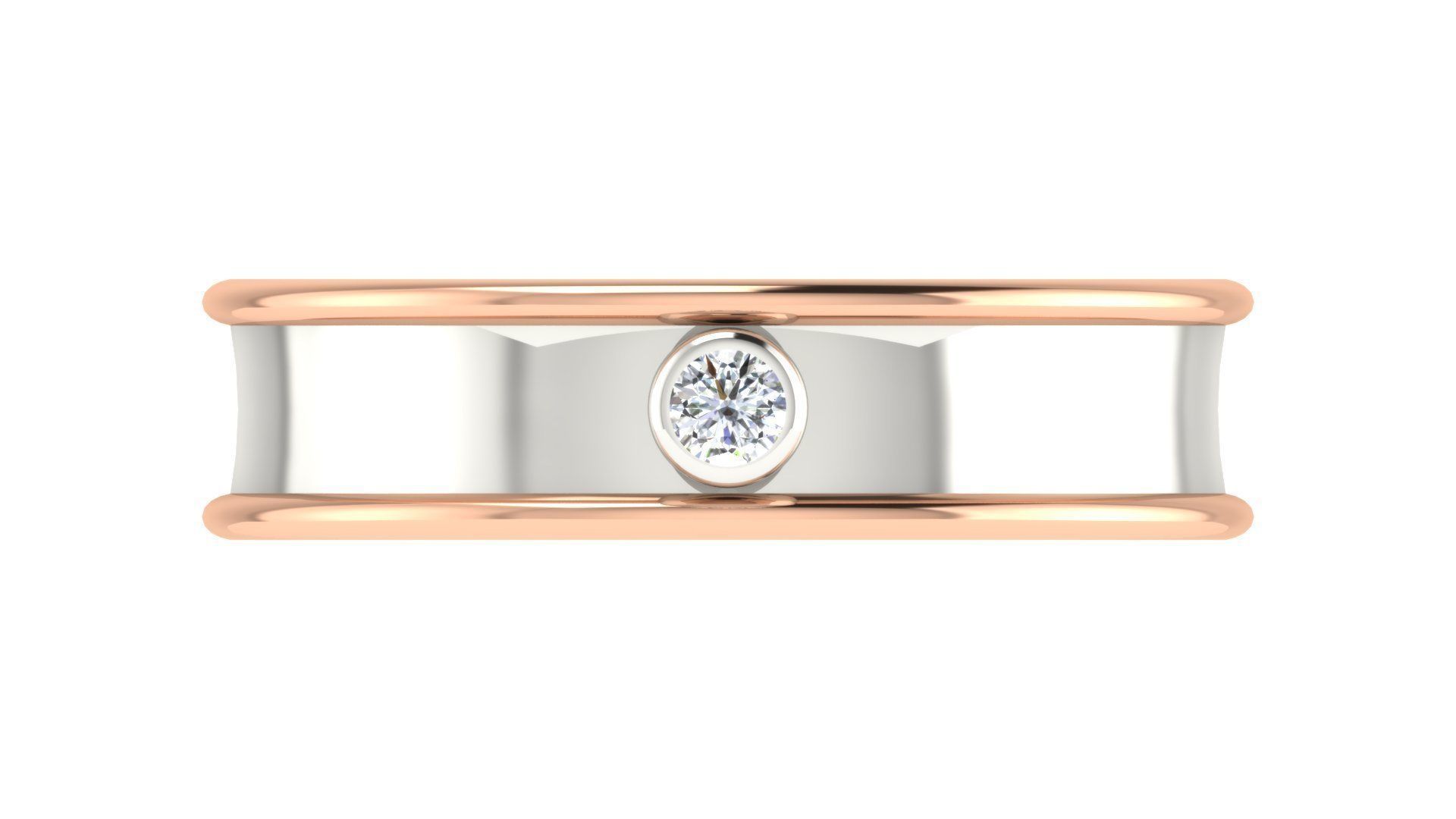 Couple Band Ring 3dm stl render detail 3D print model_8