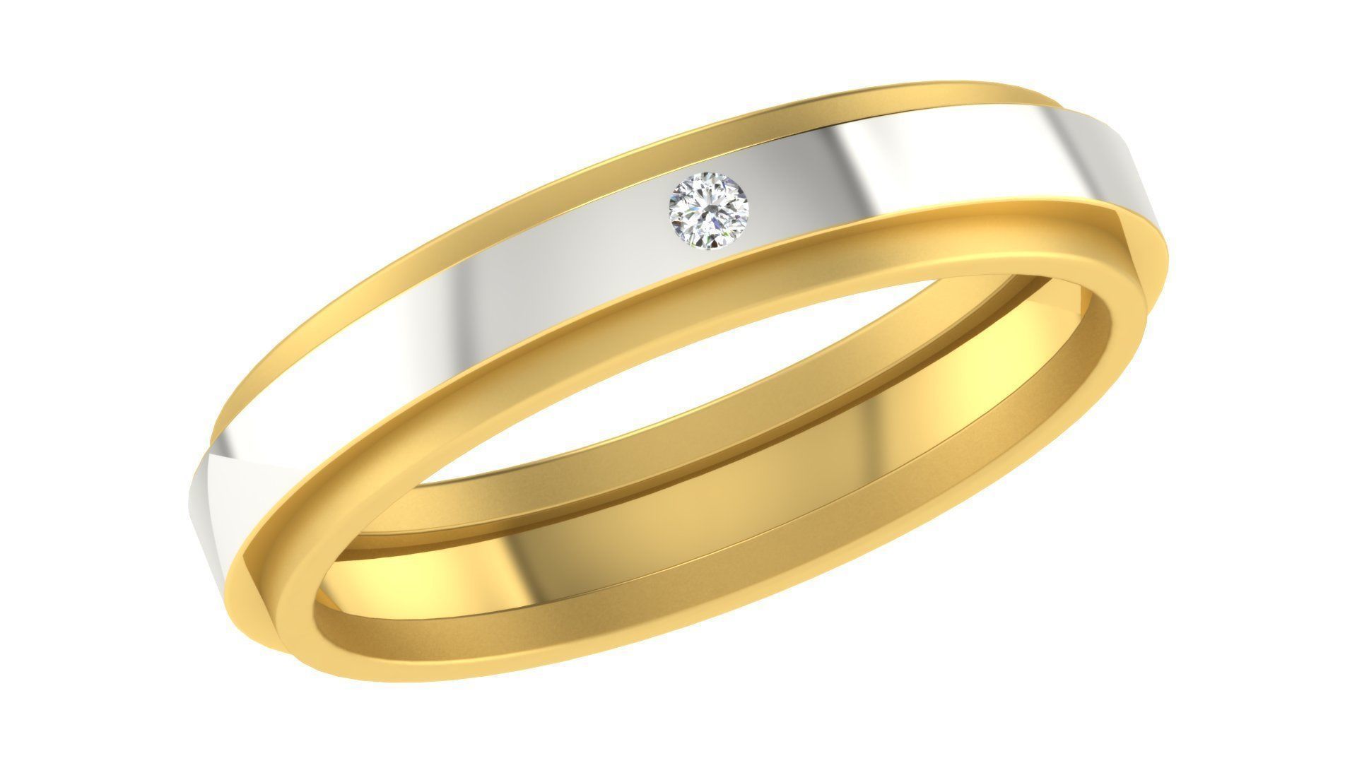 Couple Band Ring 3dm stl render detail 3D print model_5