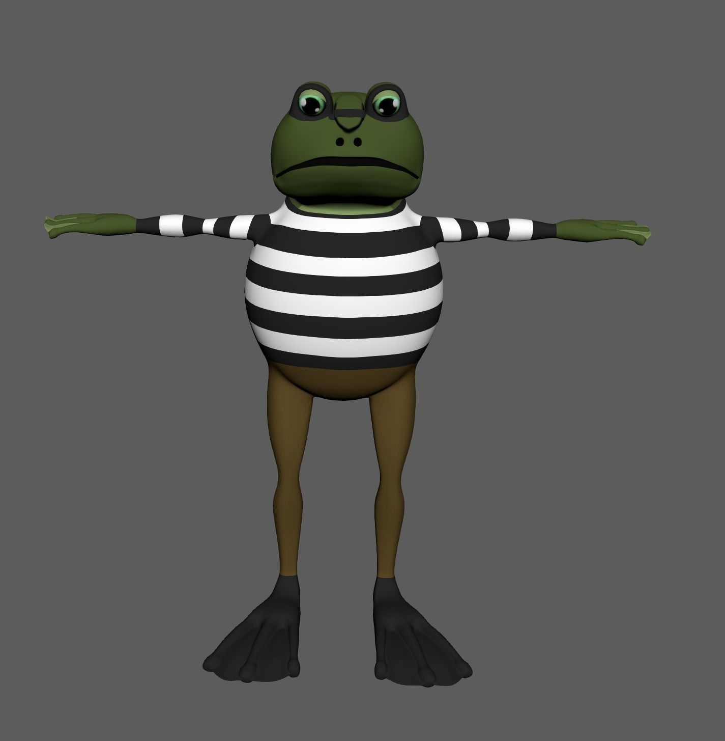 Animated frog character Low-poly 3D models Pack Low-poly 3D model_4