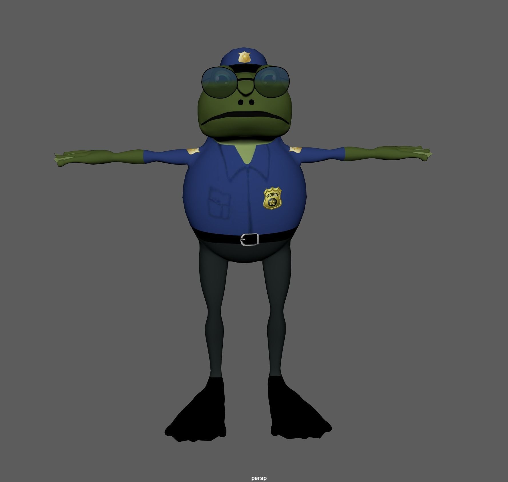 Animated frog character Low-poly 3D models Pack Low-poly 3D model_1