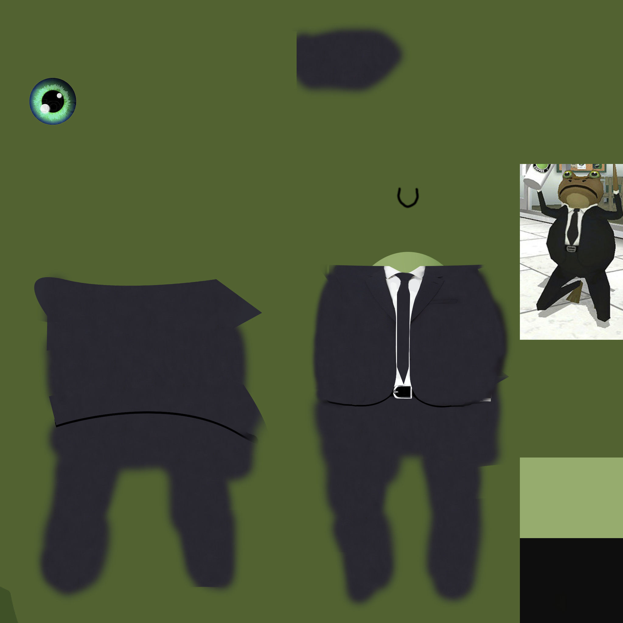 Animated frog character Low-poly 3D models Pack Low-poly 3D model_10