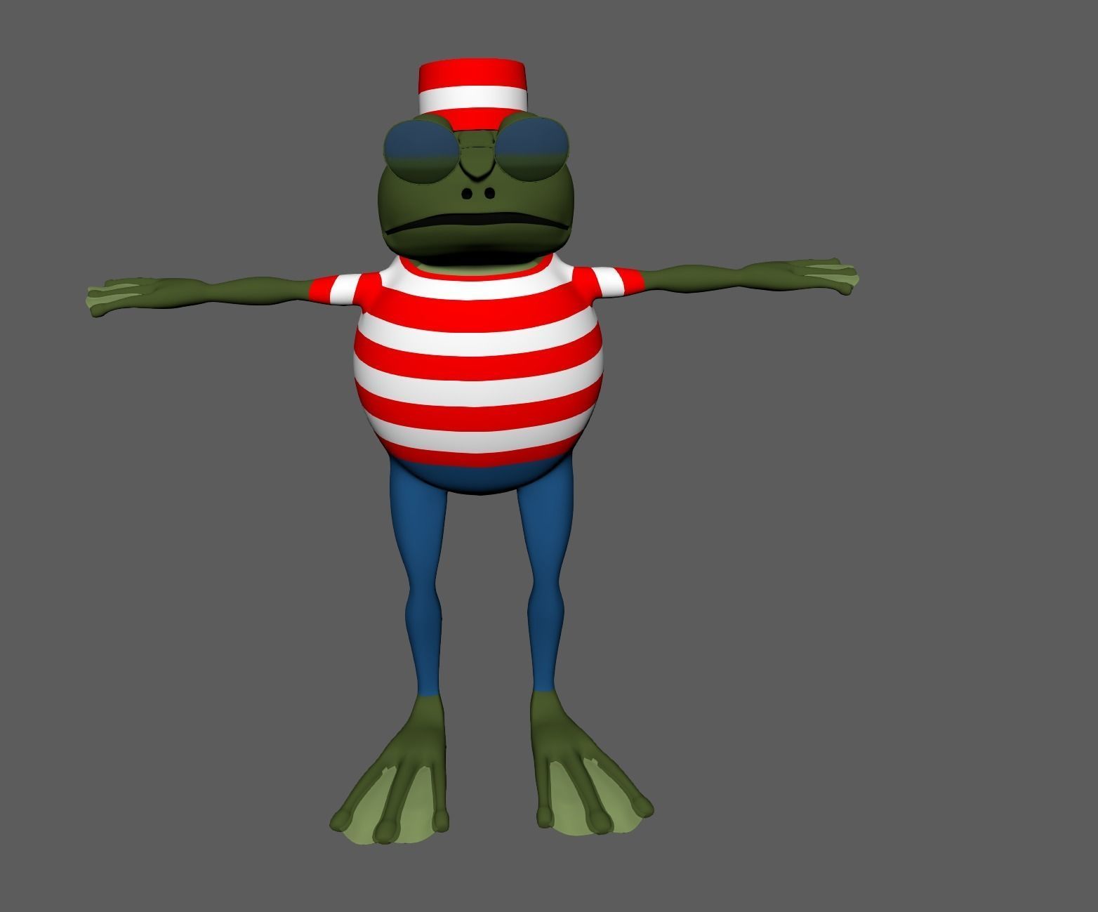 Animated frog character Low-poly 3D models Pack Low-poly 3D model_3